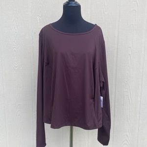 Power soft  Long - Sleeve Cropped Performance Top for Women